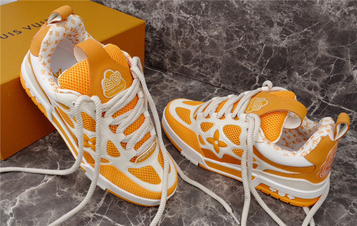 LOUIS Vuitton Lv Skate Sneaker Yellow - White Unisex Streetwear Limited Edition