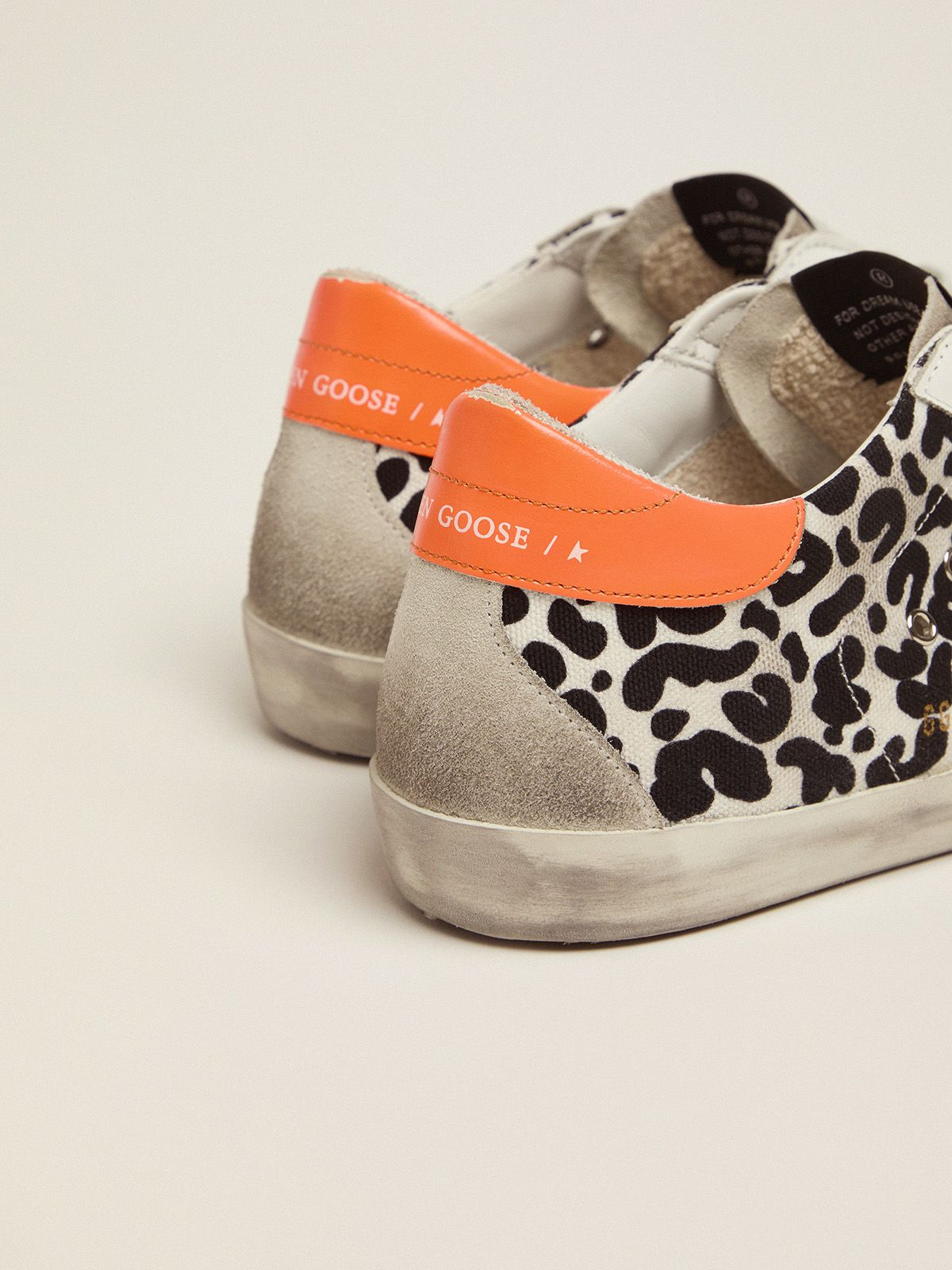 Leopard-print And Neon Super-star Sneakers - Black Unisex Streetwear Limited Edition