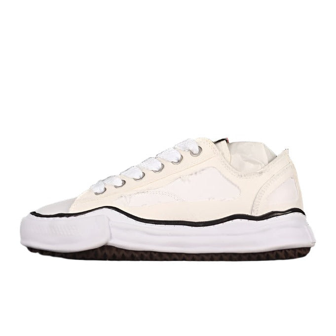 MAISON Mihara Yasuhiro Peterson Og Sole Canvas Low Sneakers - White Unisex Streetwear Limited Edition