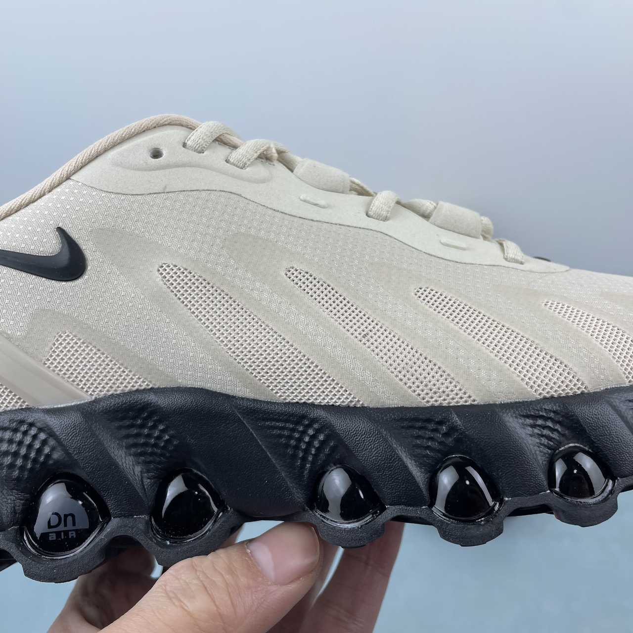 NIKE Air Ma - Dn8 - Fossil - Black Unisex Streetwear Limited Edition - The NIKE AIR MAX DN8 x FOSSIL BLACK - REPLICA blends sleek design with cutting-edge