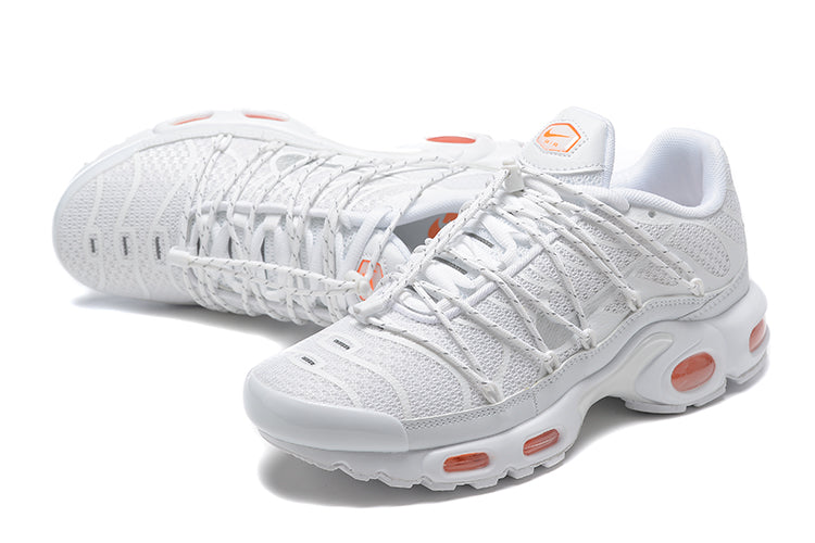 NIKE Air Ma - Plus Utility Safety - Pure Platinum - Orange Unisex Streetwear Limited Edition - The NIKE AIR MAX PLUS UTILITY SAFETY ORANGE x PURE PLATINUM - REPLICA takes the