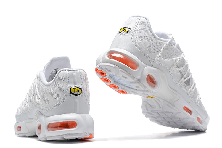 NIKE Air Ma - Plus Utility Safety - Pure Platinum - Orange Unisex Streetwear Limited Edition - The NIKE AIR MAX PLUS UTILITY SAFETY ORANGE x PURE PLATINUM - REPLICA takes the