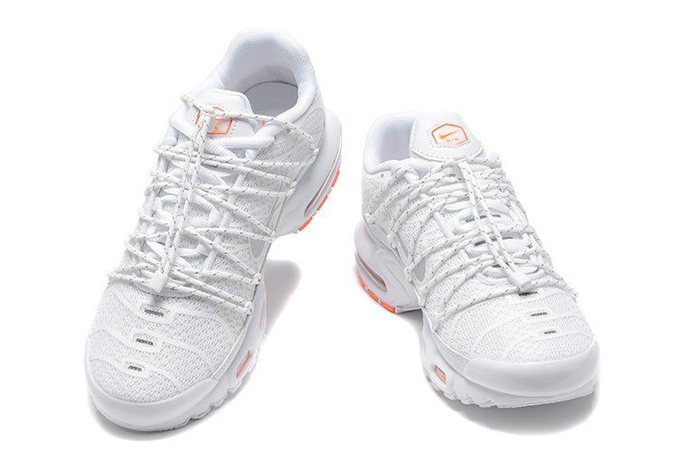 NIKE Air Ma - Plus Utility Safety - Pure Platinum - Orange Unisex Streetwear Limited Edition - The NIKE AIR MAX PLUS UTILITY SAFETY ORANGE x PURE PLATINUM - REPLICA takes the