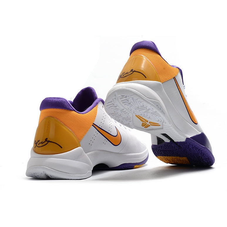 NIKE Kobe 5 Protro - Lakers Home - White Unisex Streetwear Limited Edition - The Nike Kobe 5 Protro x Lakers Home pays homage to Kobe Bryant s legendary career