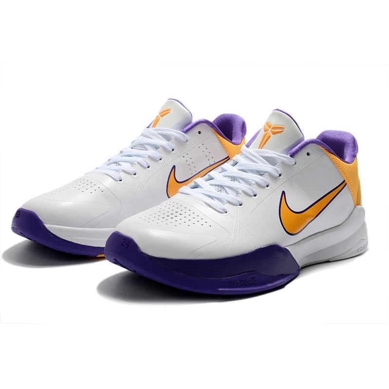 NIKE Kobe 5 Protro - Lakers Home - White Unisex Streetwear Limited Edition - The Nike Kobe 5 Protro x Lakers Home pays homage to Kobe Bryant s legendary career