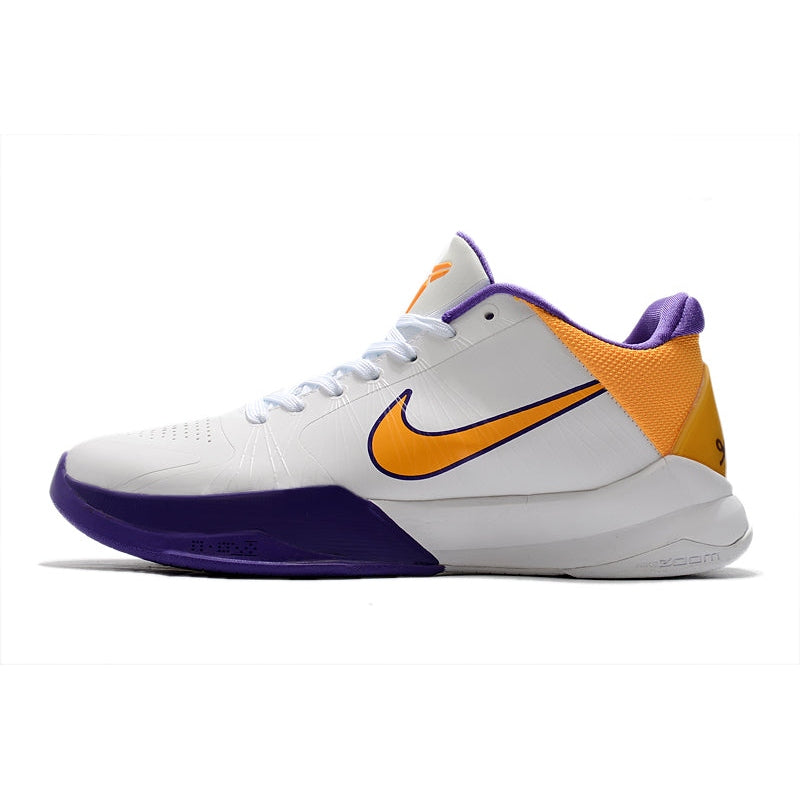 NIKE Kobe 5 Protro - Lakers Home - White Unisex Streetwear Limited Edition - The Nike Kobe 5 Protro x Lakers Home pays homage to Kobe Bryant s legendary career
