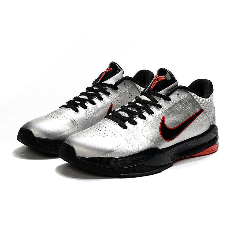 NIKE Kobe 5 Protro - Wolf - Grey Unisex Streetwear Limited Edition - The Nike Kobe 5 Protro x Wolf Grey combines sleek design with elite performance, inspired