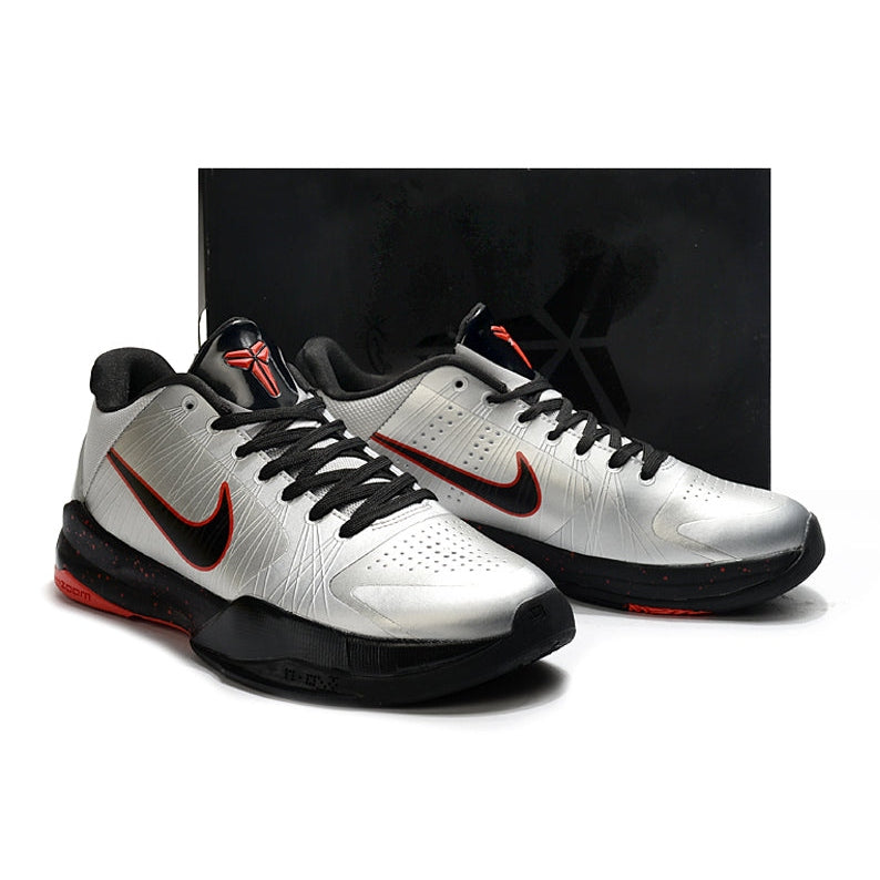 NIKE Kobe 5 Protro - Wolf - Grey Unisex Streetwear Limited Edition - The Nike Kobe 5 Protro x Wolf Grey combines sleek design with elite performance, inspired