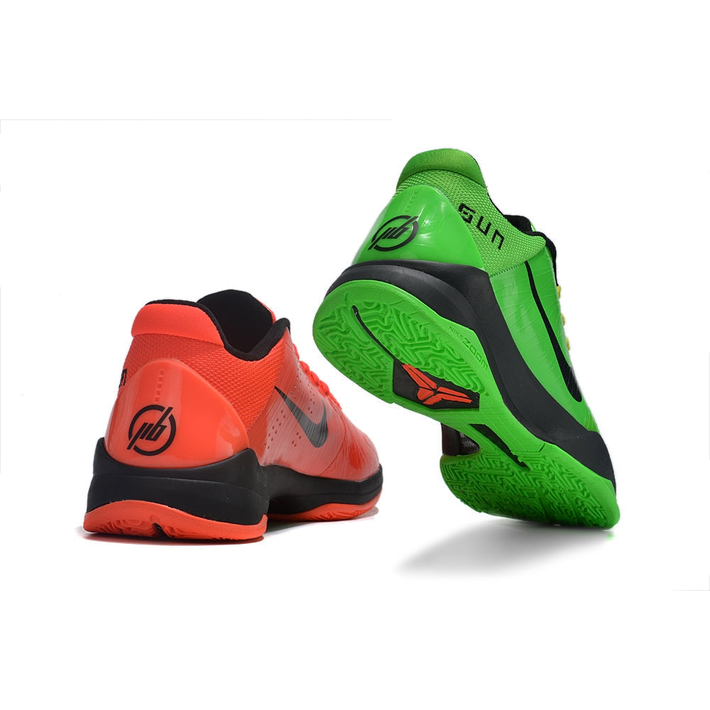 NIKE Kobe 5 - Christmas Mismatch - Red Unisex Streetwear Limited Edition - The Nike Kobe 5 x Christmas Mismatch brings holiday cheer to the court with a