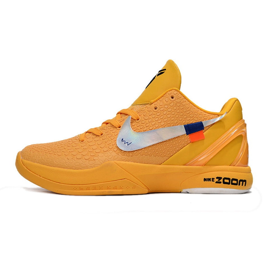 NIKE Kobe 6 Protro - Off-white Yellow Unisex Streetwear Limited Edition - The Nike Kobe 6 Protro x Off-White Yellow brings together the innovative performance of Kobe