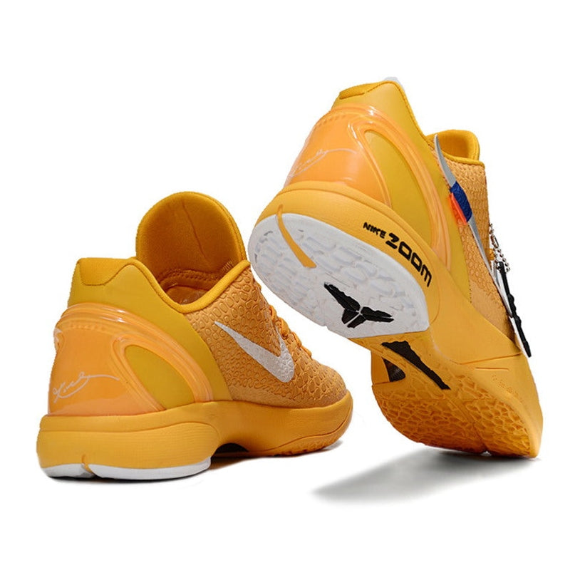 NIKE Kobe 6 Protro - Off-white Yellow Unisex Streetwear Limited Edition - The Nike Kobe 6 Protro x Off-White Yellow brings together the innovative performance of Kobe