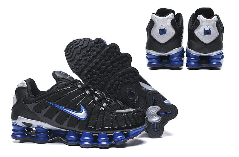 NIKE Sho - Tl - Racer Blue Metallic Silver - Black Unisex Streetwear Limited Edition - The NIKE SHOX TL x BLACK RACER BLUE METALLIC SILVER - REPLICA is a bold