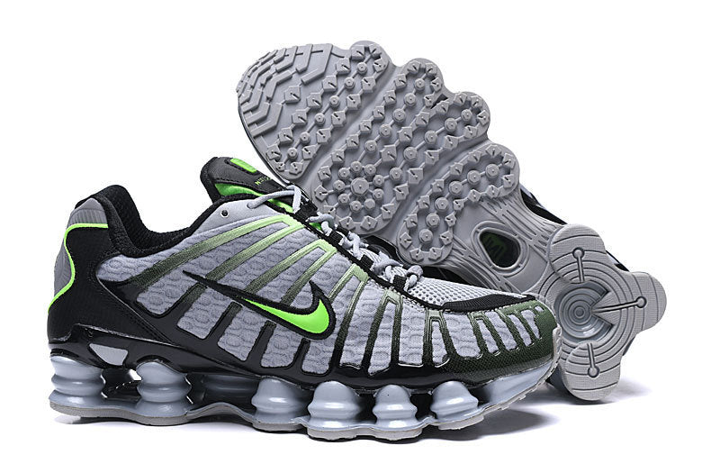 NIKE Sho - Tl - Wolf Lime Blast - Grey Unisex Streetwear Limited Edition - The NIKE SHOX TL x WOLF GREY LIME BLAST - REPLICA is a bold fusion
