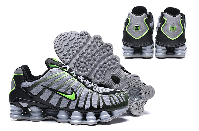 NIKE Sho - Tl - Wolf Lime Blast - Grey Unisex Streetwear Limited Edition - The NIKE SHOX TL x WOLF GREY LIME BLAST - REPLICA is a bold fusion
