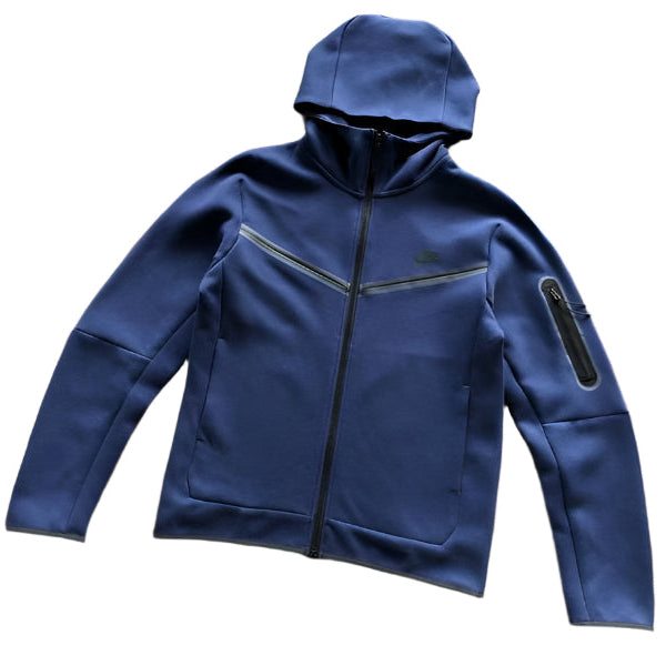 NIKE Tech Fleece Hoodie - - Navy Unisex Streetwear Limited Edition - The NIKE TECH FLEECE HOODIE NAVY - REPLICA is the ultimate combination of modern sportswear