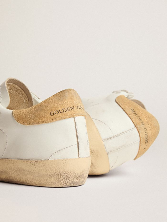 Old School Sneakers With Pink Glitter Star And Sand-colored Suede Heel Tab Unisex Streetwear Limited Edition