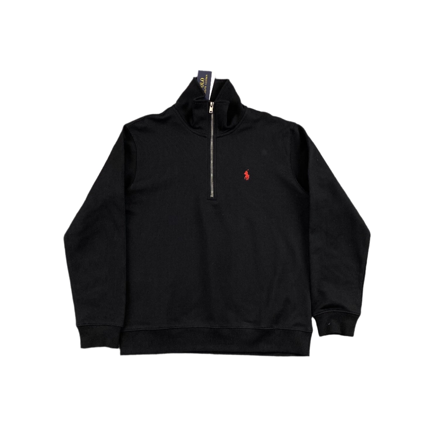 POLO Ralph Lauren Quarter Zip Sweatshirt - Black Unisex Streetwear Limited Edition - The POLO RALPH LAUREN QUARTER ZIP SWEATSHIRT BLACK - REPLICA is the perfect blend of