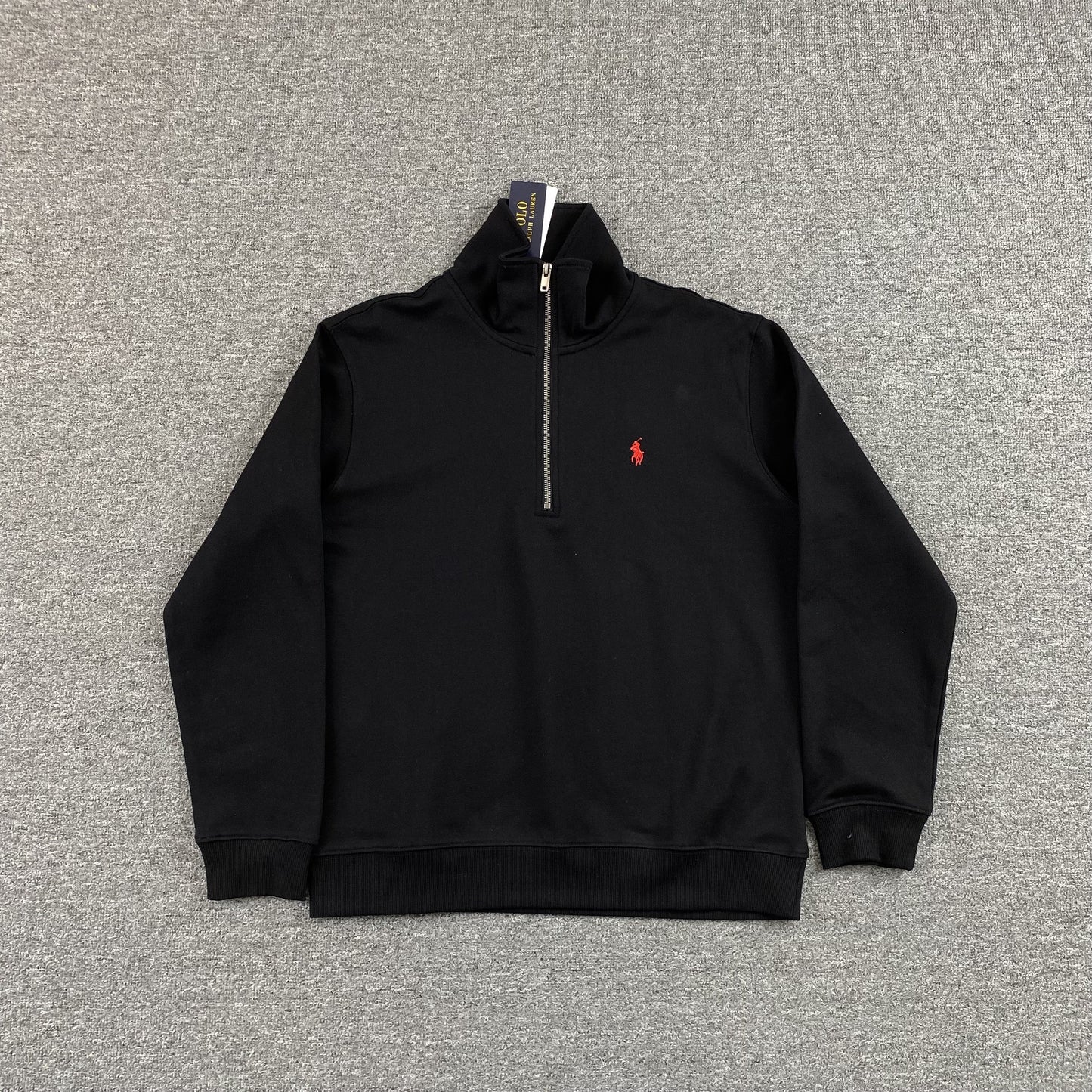 POLO Ralph Lauren Quarter Zip Sweatshirt - Black Unisex Streetwear Limited Edition - The POLO RALPH LAUREN QUARTER ZIP SWEATSHIRT BLACK - REPLICA is the perfect blend of