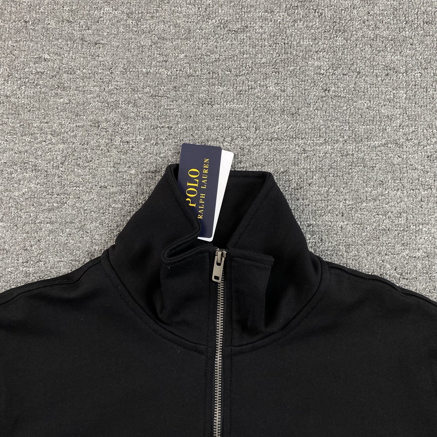 POLO Ralph Lauren Quarter Zip Sweatshirt - Black Unisex Streetwear Limited Edition - The POLO RALPH LAUREN QUARTER ZIP SWEATSHIRT BLACK - REPLICA is the perfect blend of