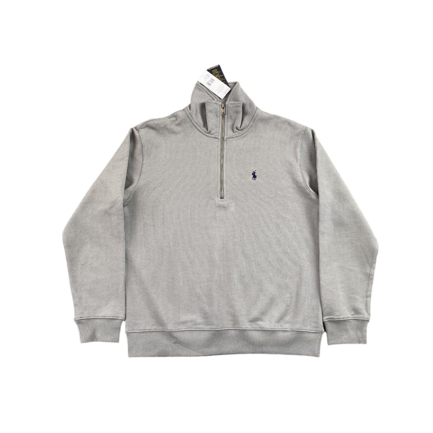 POLO Ralph Lauren Quarter Zip Sweatshirt - Grey Unisex Streetwear Limited Edition - The POLO RALPH LAUREN QUARTER ZIP SWEATSHIRT GREY - REPLICA combines timeless style with effortless