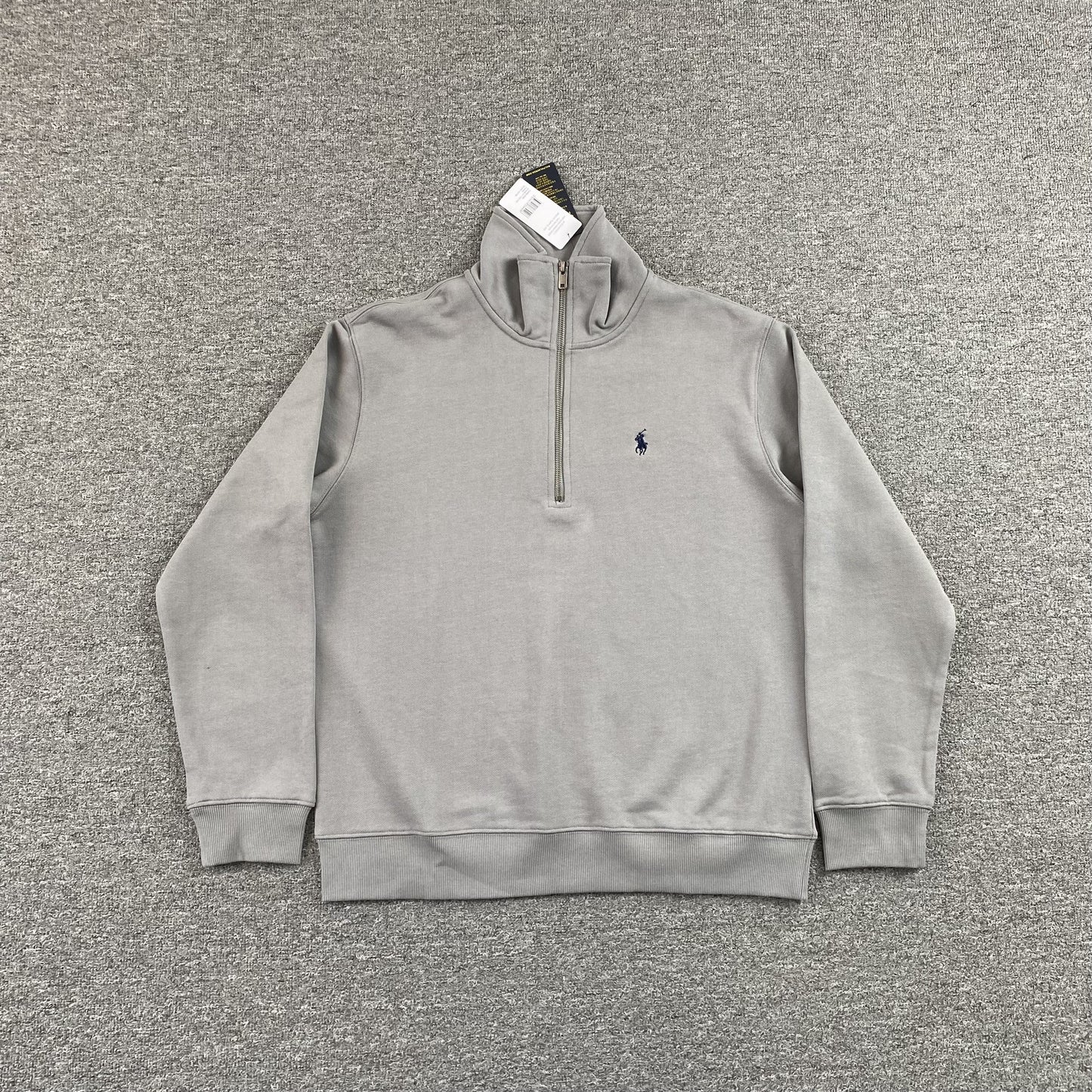 POLO Ralph Lauren Quarter Zip Sweatshirt - Grey Unisex Streetwear Limited Edition - The POLO RALPH LAUREN QUARTER ZIP SWEATSHIRT GREY - REPLICA combines timeless style with effortless