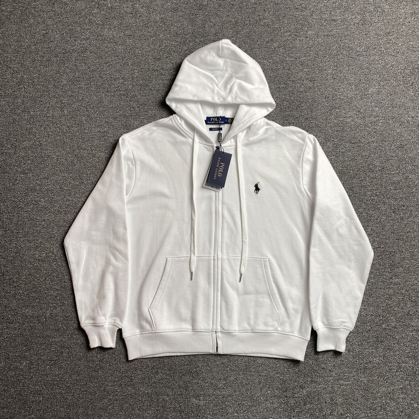 POLO Ralph Lauren Zip-up Hoodie - White Unisex Streetwear Limited Edition - The POLO RALPH LAUREN ZIP-UP HOODIE WHITE - REPLICA blends classic sophistication with casual comfort
