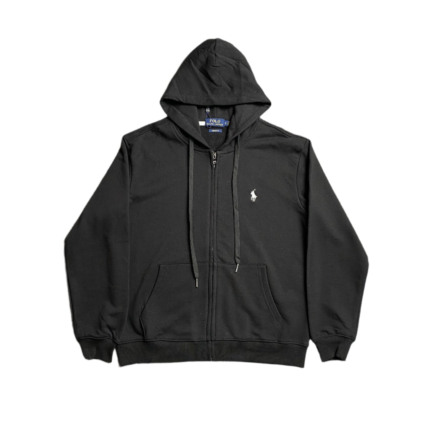 POLO Ralph Lauren Zip Up Hoodie - Black Unisex Streetwear Limited Edition - The POLO RALPH LAUREN ZIP-UP HOODIE BLACK - REPLICA blends timeless elegance with everyday comfort