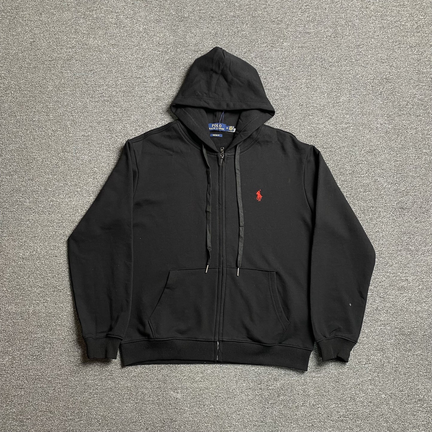POLO Ralph Lauren Zip Up Hoodie - Black Unisex Streetwear Limited Edition - The POLO RALPH LAUREN ZIP-UP HOODIE BLACK - REPLICA blends timeless elegance with everyday comfort