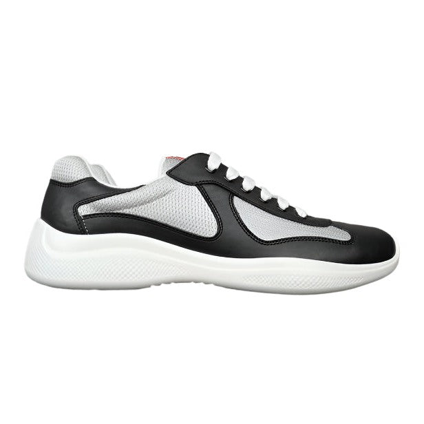 PRADA America's Cup Silver Sneakers - Black Unisex Streetwear Limited Edition
