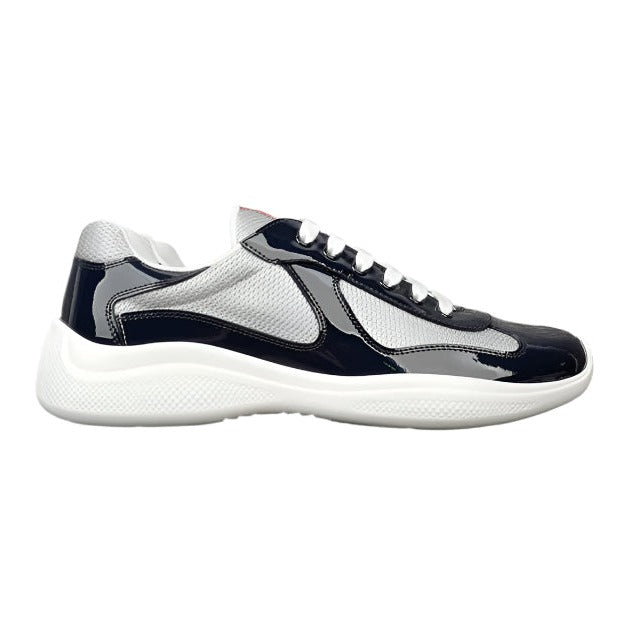 PRADA America's Cup Silver Sneakers - Navy Unisex Streetwear Limited Edition