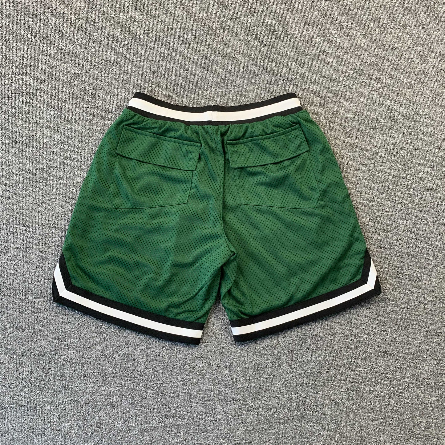 RHUDE Court Logo Shorts - Green Unisex Streetwear Limited Edition - The RHUDE COURT LOGO SHORTS GREEN - REPLICA bring together vintage basketball inspiration and high-end