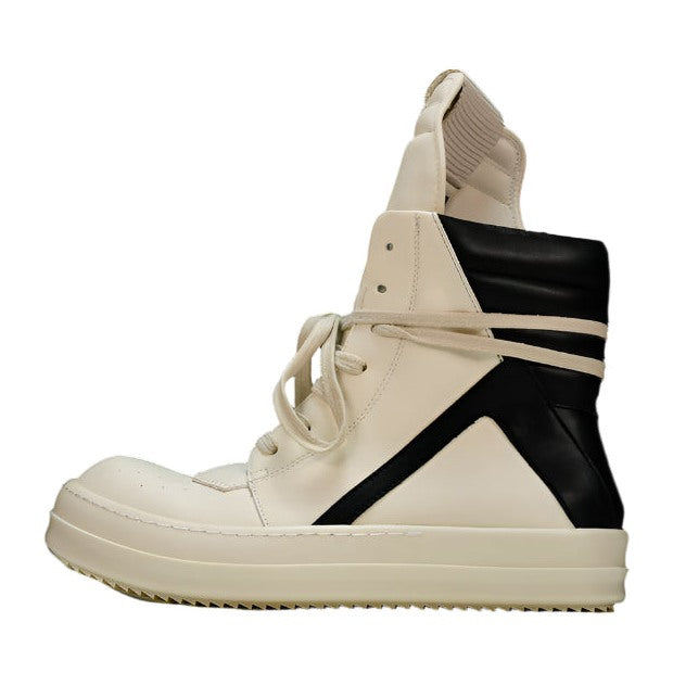 RICK Owens Geobasket Milk - Black Unisex Streetwear Limited Edition - The RICK OWENS GEOBASKET MILK BLACK - REPLICA is the ultimate fusion of high-fashion luxury