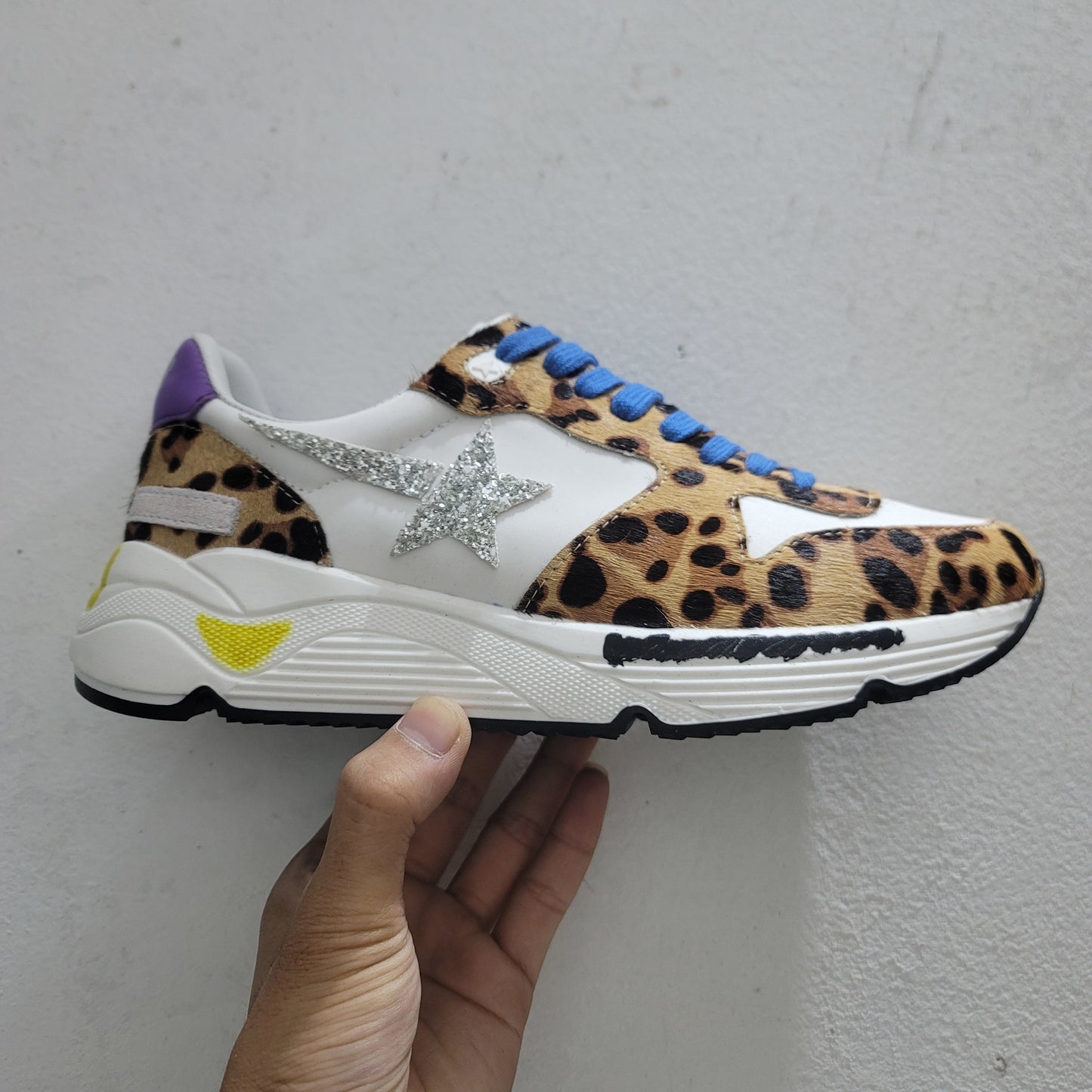 Running Sole Sneakers In Leopard-print Pony Skin - White Unisex Streetwear Limited Edition