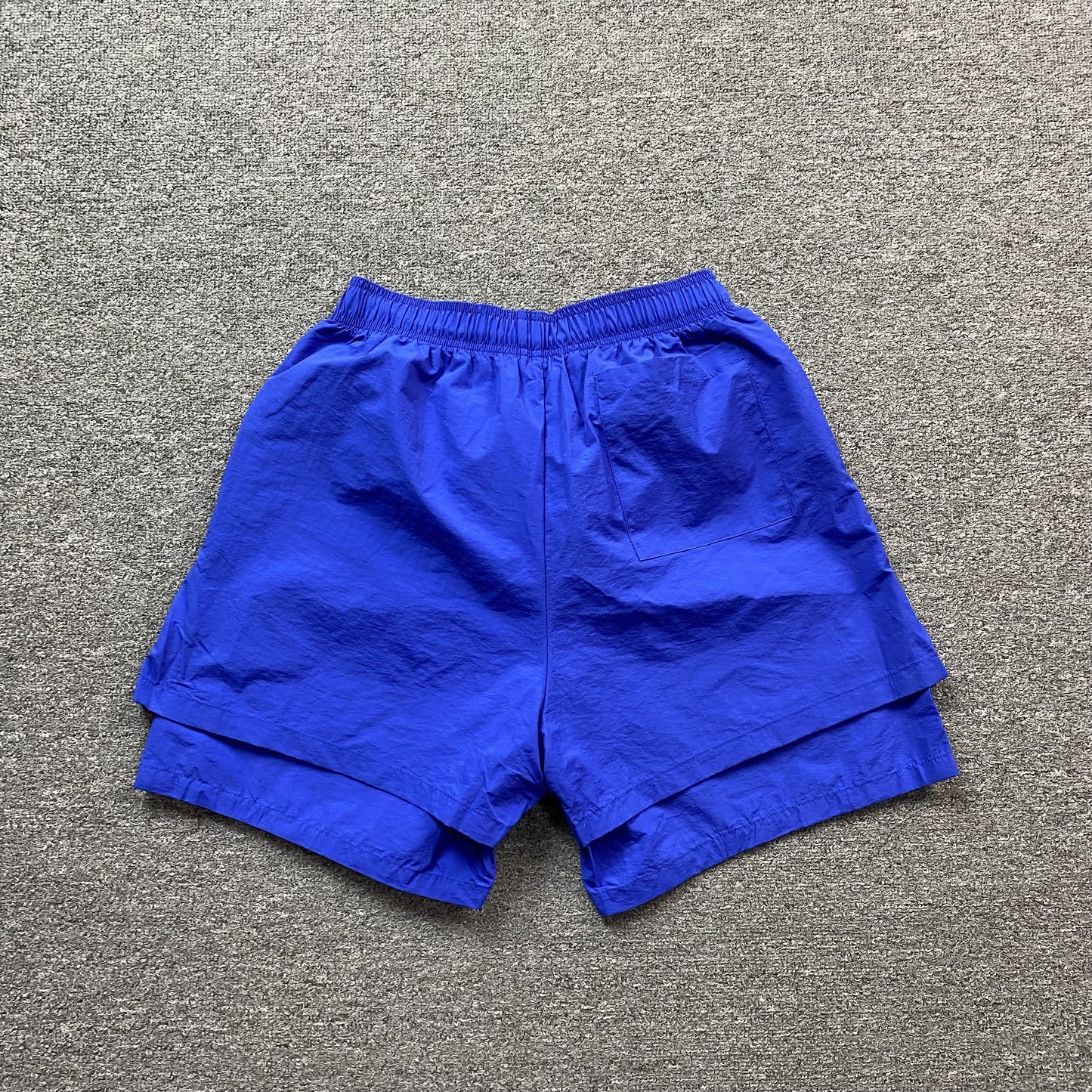 SP5DER Og Web Double Layer Short Hoodie - Blue Unisex Streetwear Limited Edition - The SP5DER OG WEB DOUBLE LAYER SHORT BLUE - REPLICA blends bold streetwear aesthetics with