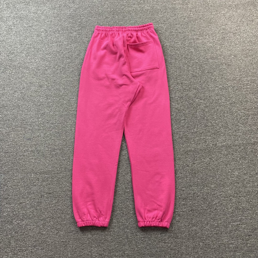 SP5DER P*nk Sweatpants - Pink Unisex Streetwear Limited Edition - The SP5DER P*NK SWEATPANTS PINK - REPLICA are a bold and stylish statement piece that