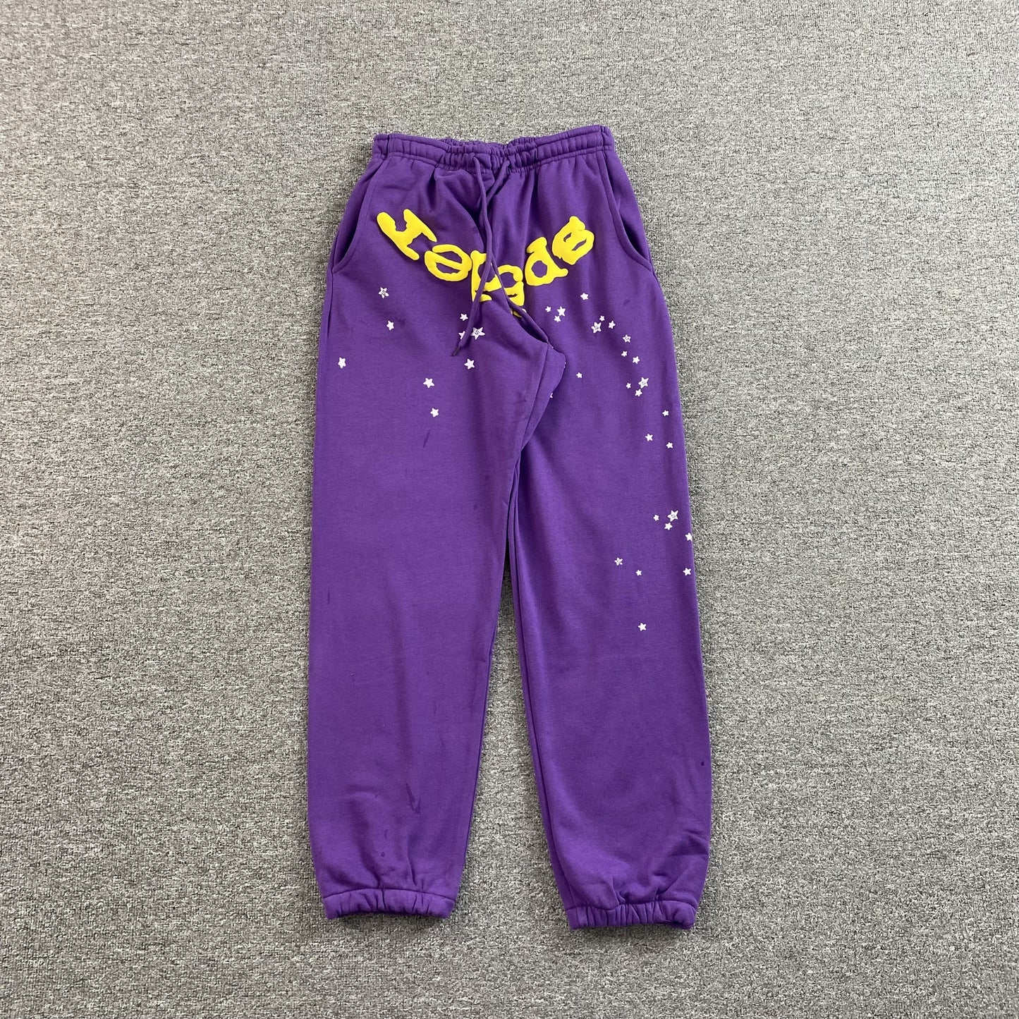 SP5DER Star Og Web V2 Sweatpants Slime - Purple Unisex Streetwear Limited Edition - The SP5DER STAR OG WEB V2 SWEATPANTS SLIME PURPLE - REPLICA deliver the perfect fusion
