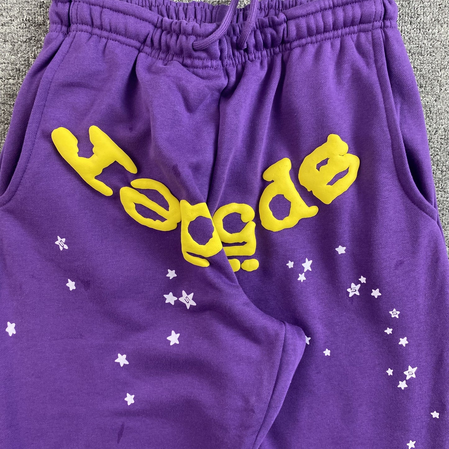 SP5DER Star Og Web V2 Sweatpants Slime - Purple Unisex Streetwear Limited Edition - The SP5DER STAR OG WEB V2 SWEATPANTS SLIME PURPLE - REPLICA deliver the perfect fusion
