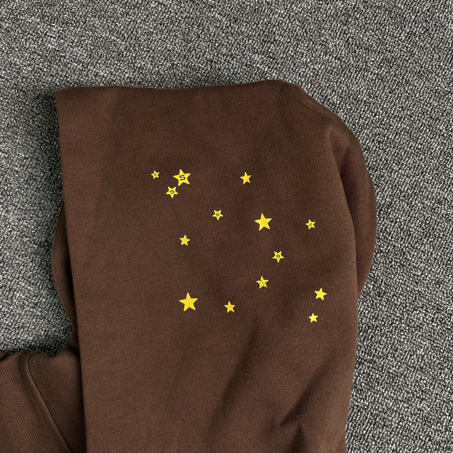 SP5DER Web Hoodie - Brown Unisex Streetwear Limited Edition - The SP5DER WEB HOODIE BROWN - REPLICA combines earthy tones with bold streetwear energy, making