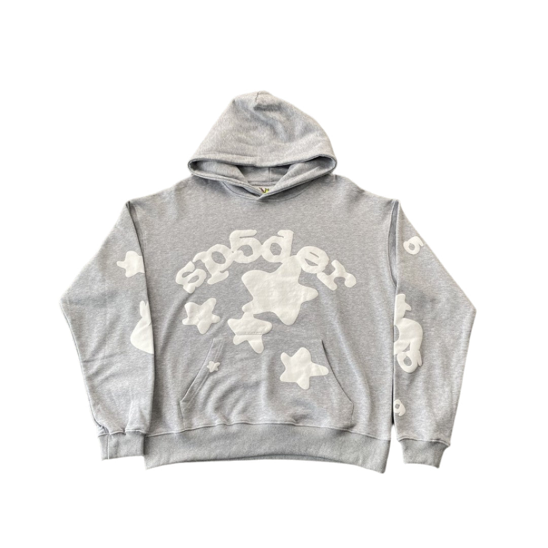 SP5DER Beluga Hoodie Heather - Grey Unisex Streetwear Limited Edition