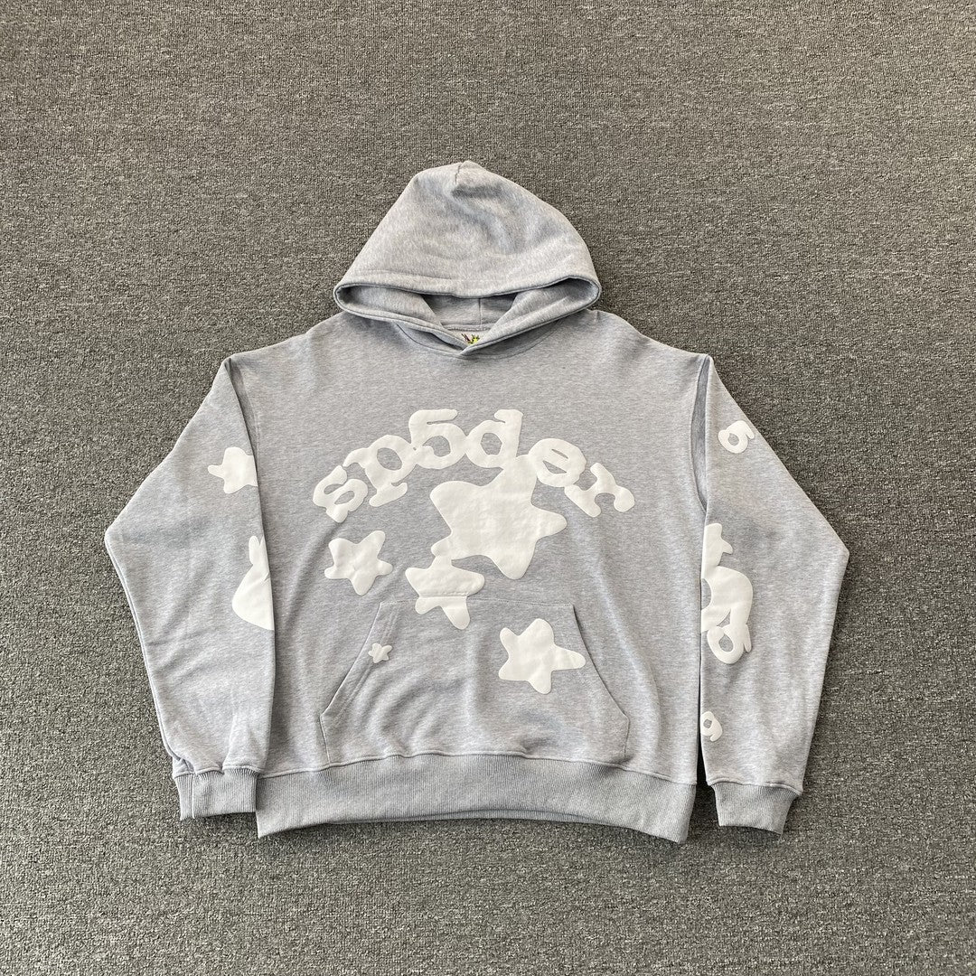 SP5DER Beluga Hoodie Heather - Grey Unisex Streetwear Limited Edition
