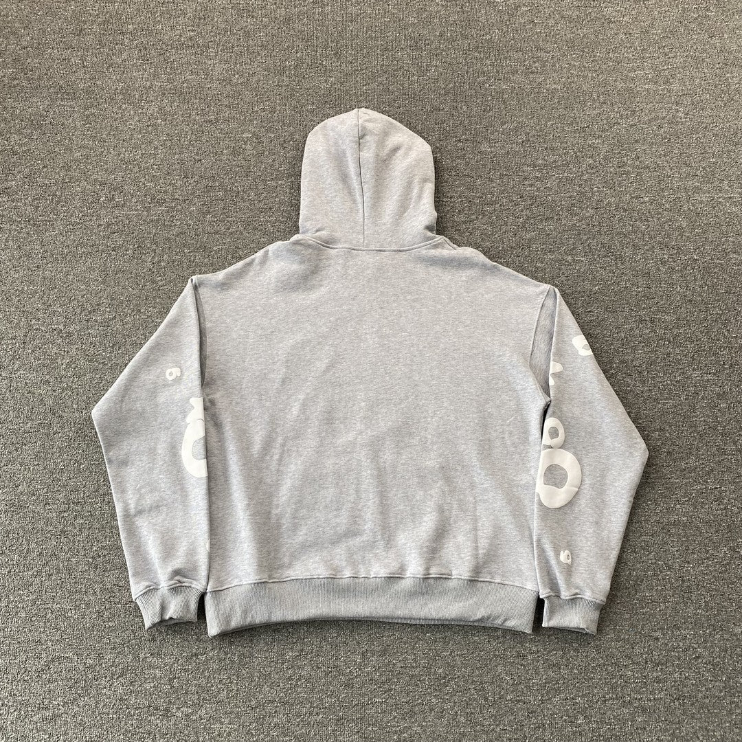 SP5DER Beluga Hoodie Heather - Grey Unisex Streetwear Limited Edition