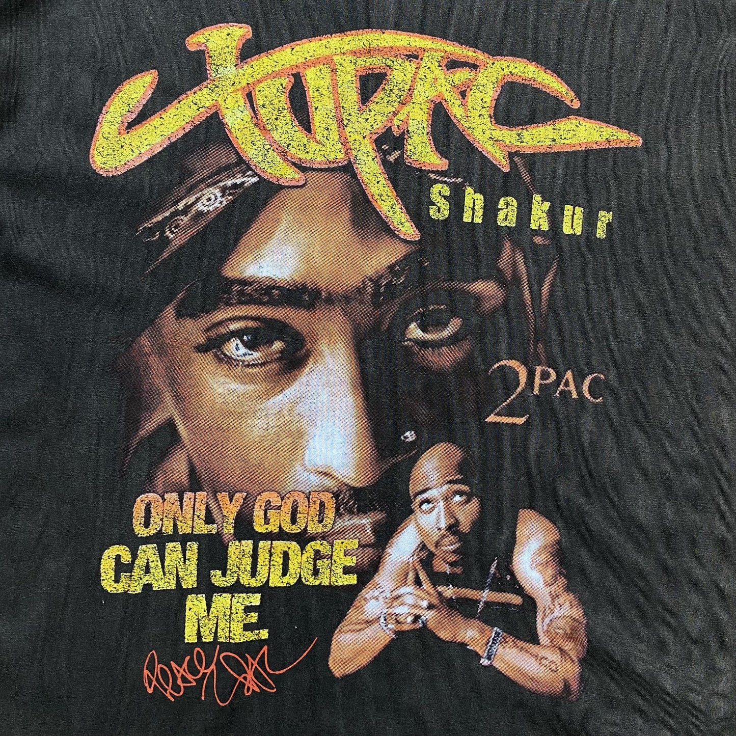 TUPAC Vintage Graphic Tee Dark T-Shirt - Grey Unisex Streetwear Limited Edition - The TUPAC VINTAGE GRAPHIC TEE DARK GREY - REPLICA is a must-have for hip-hop fans