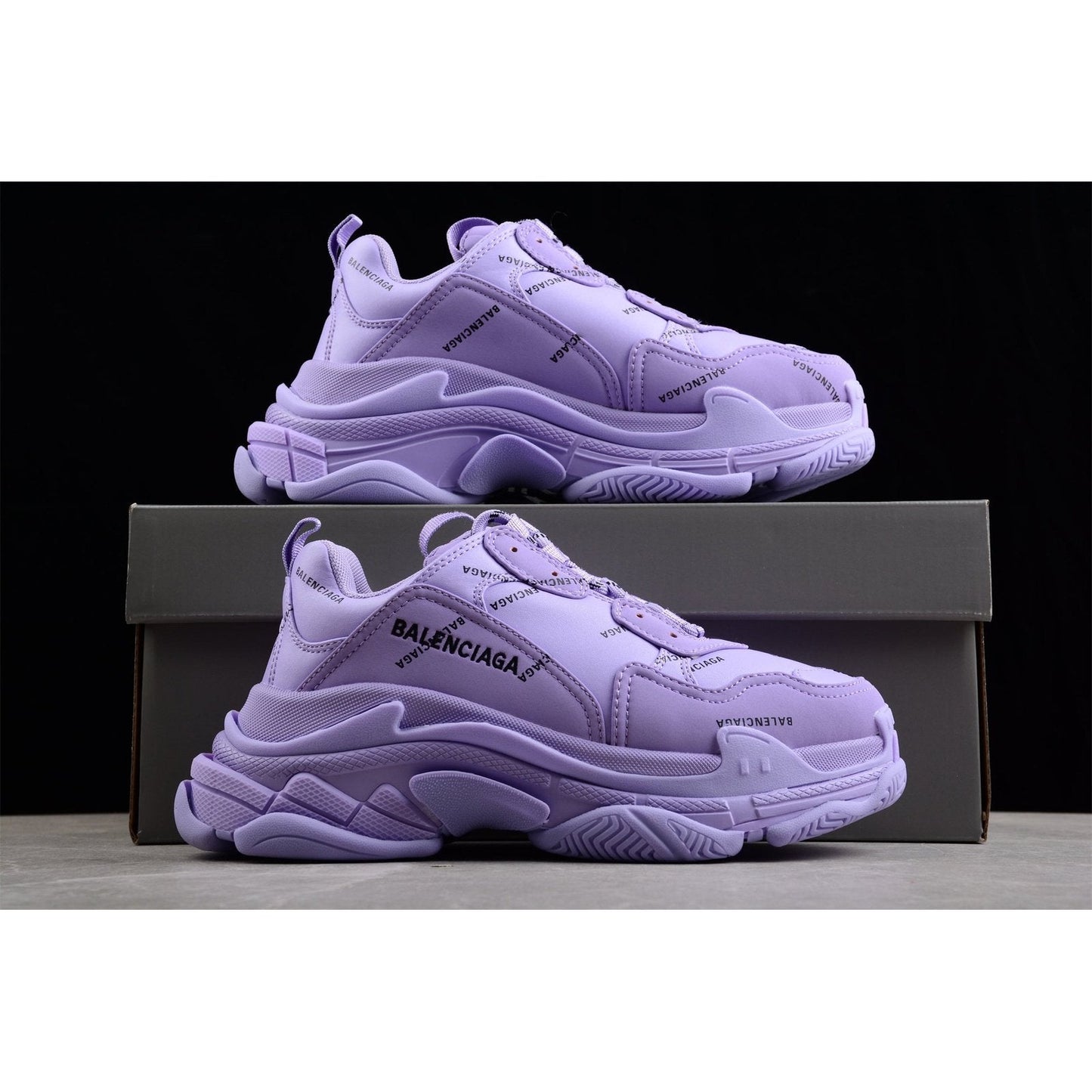 BALENCIAGA Triple S - Sneakers - Purple Unisex Streetwear Limited Edition - The Balenciaga Triple S x Purple redefines the iconic chunky sneaker with a vibrant splash