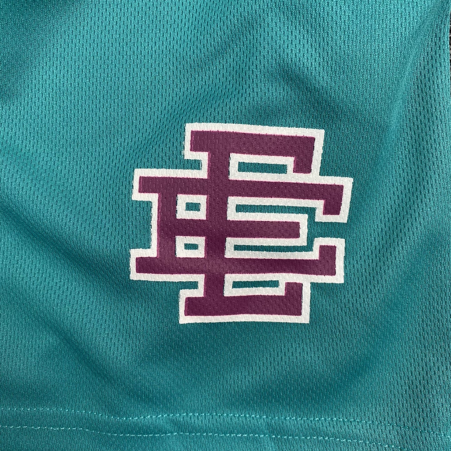 ERIC Emanuel Ee Basic Shorts Teal - - Purple Unisex Streetwear Limited Edition - The ERIC EMANUEL EE BASIC SHORTS TEAL/PURPLE - REPLICA blend luxury streetwear aesthetics with premium