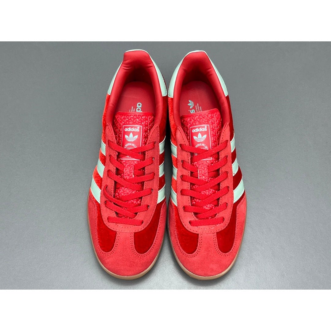 ADIDAS Gazelle Indoor - Red Unisex Streetwear Limited Edition - The ADIDAS GAZELLE INDOOR RED - REPLICA brings a bold and vibrant update to the