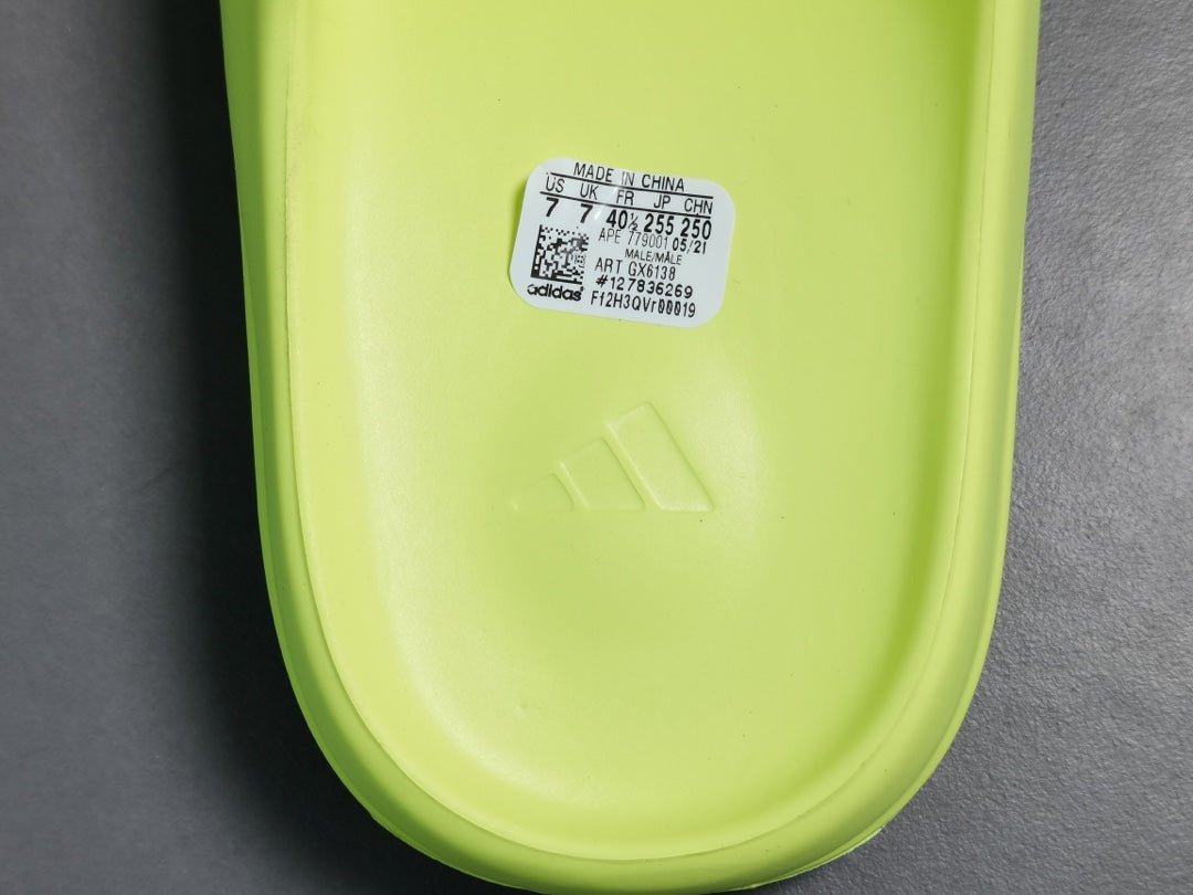 ADIDAS Yeezy Slide - Glow - Green Unisex Streetwear Limited Edition