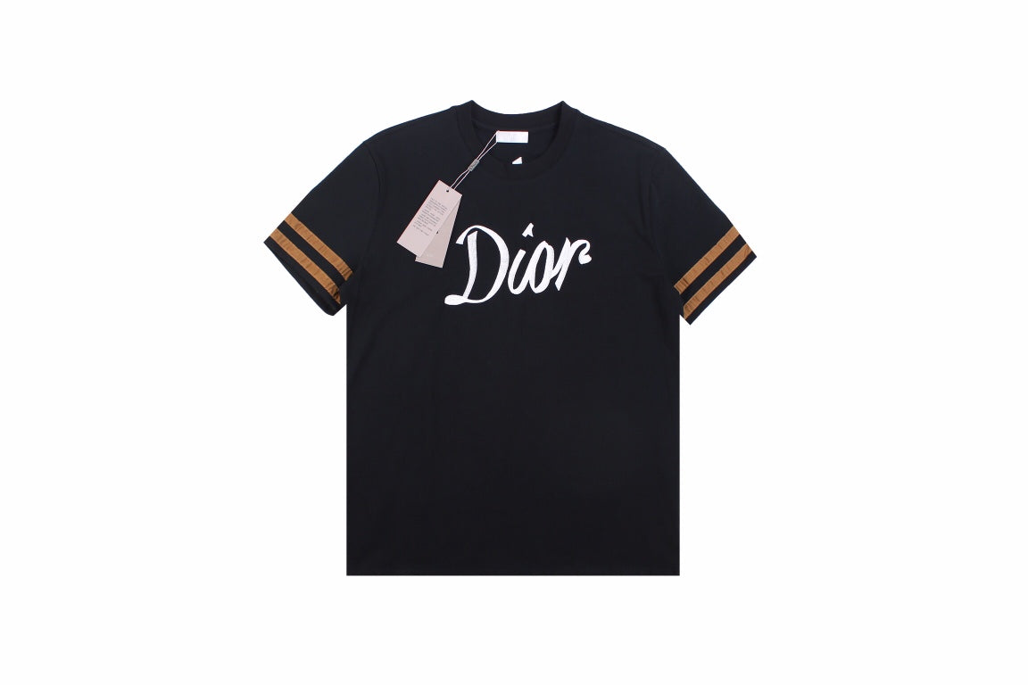 Dior Script Logo T-shirt (black) Unisex Streetwear Limited Edition - <p dir='ltr'><span>This Dior t-shirt features the brand's name in a bold script logo across