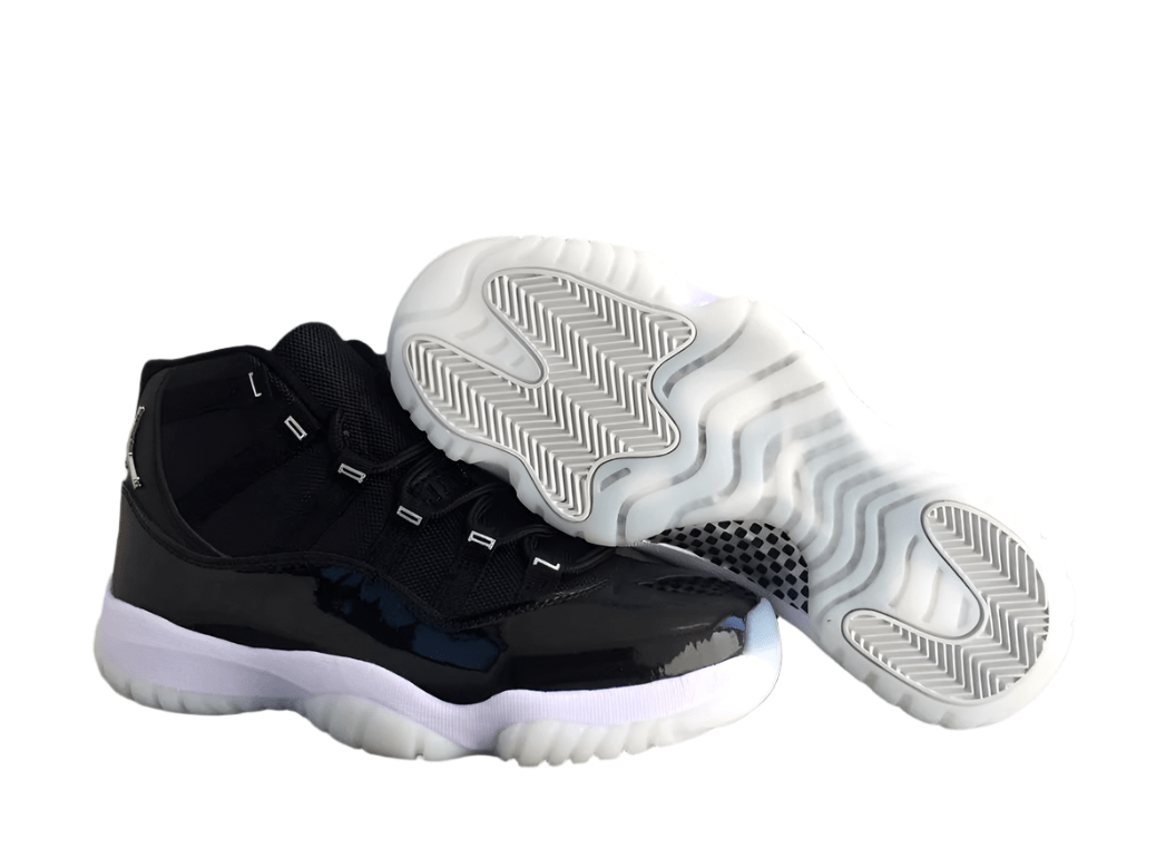 AIR Jordan 11 'black Silver' Unisex Streetwear Limited Edition - **Air Jordan 11 'Black Silver'** The Air Jordan 11 'Black Silver' is a sleek and