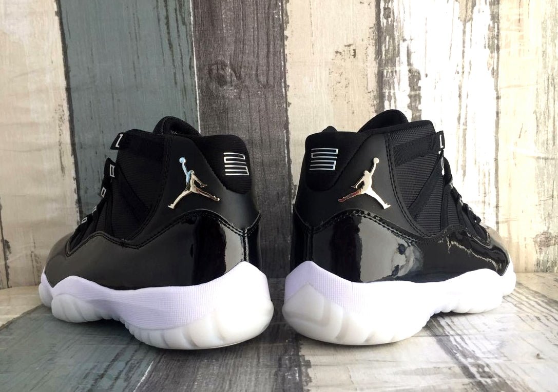AIR Jordan 11 'black Silver' Unisex Streetwear Limited Edition - **Air Jordan 11 'Black Silver'** The Air Jordan 11 'Black Silver' is a sleek and