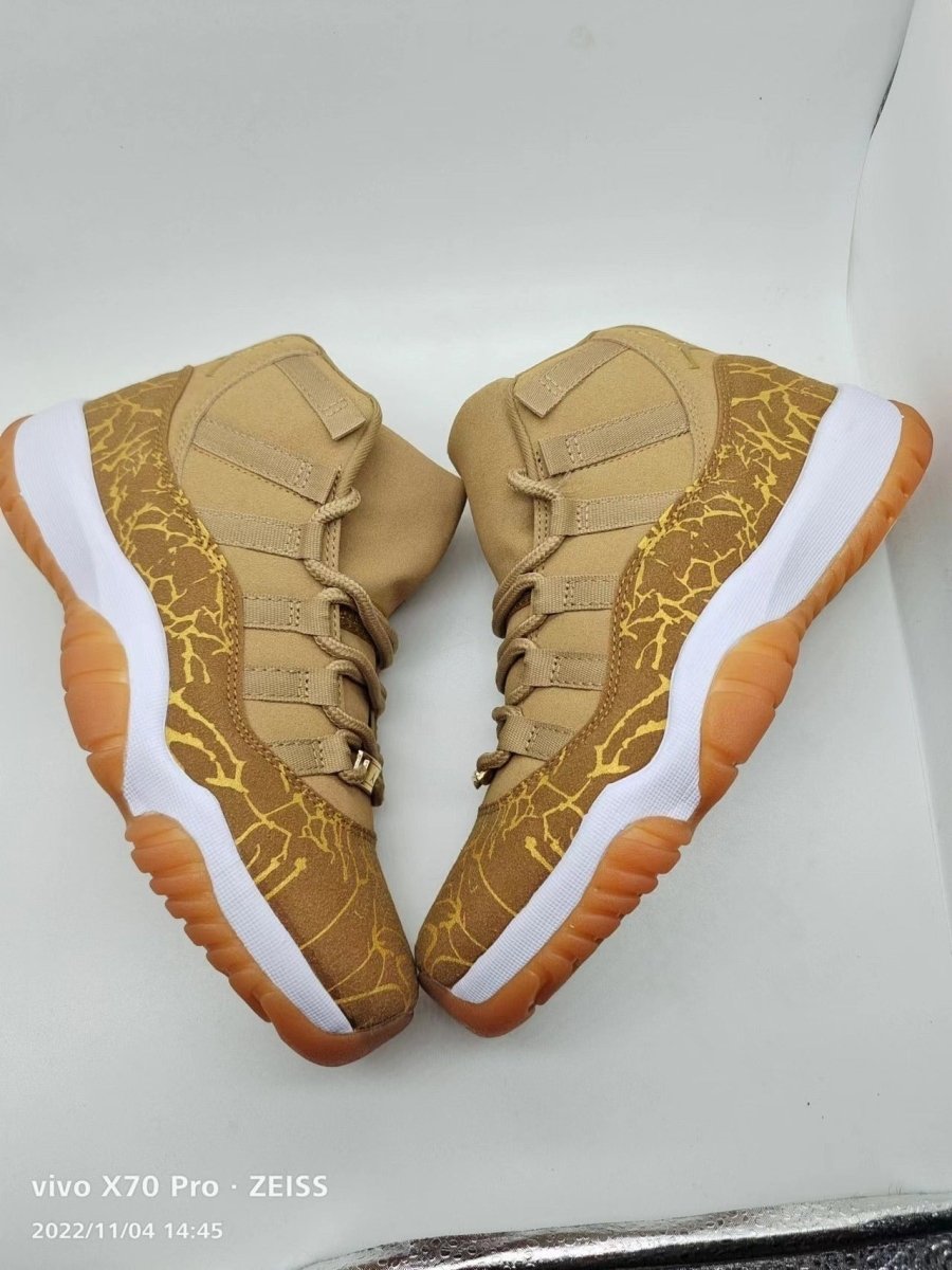 AIR Jordan 11 'gold Olive' - White Unisex Streetwear Limited Edition - **Air Jordan 11 'Gold Olive'** The Air Jordan 11 'Gold Olive' is a luxurious and